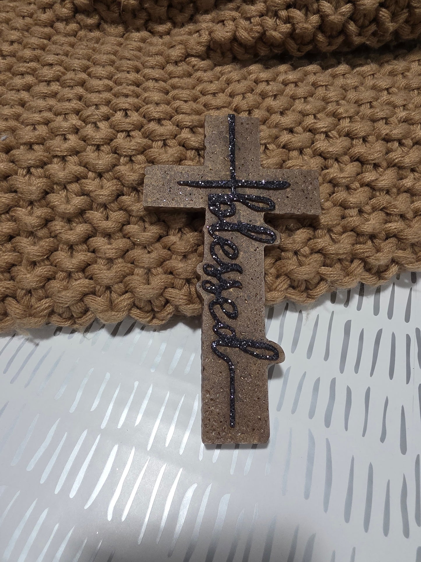 Cross "Blessed" Car Freshie