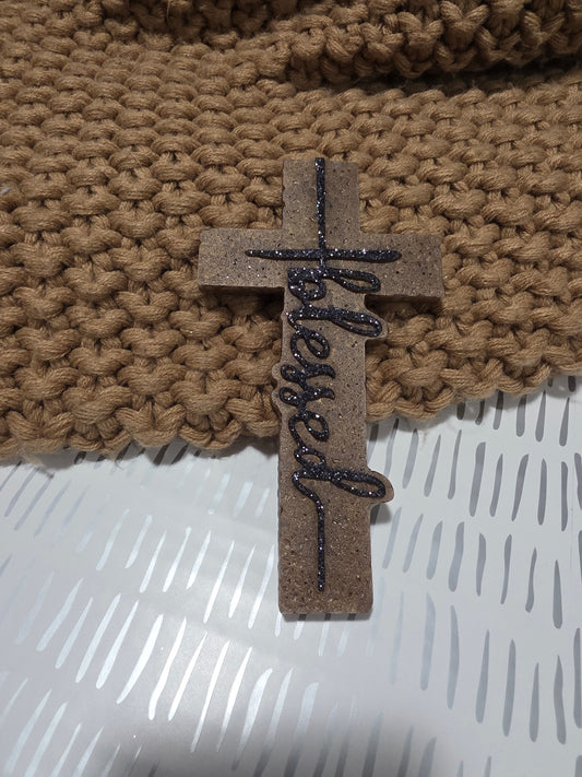 Cross "Blessed" Car Freshie