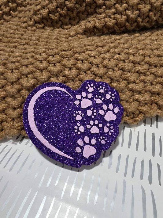 Heart Paw Print Car Freshie