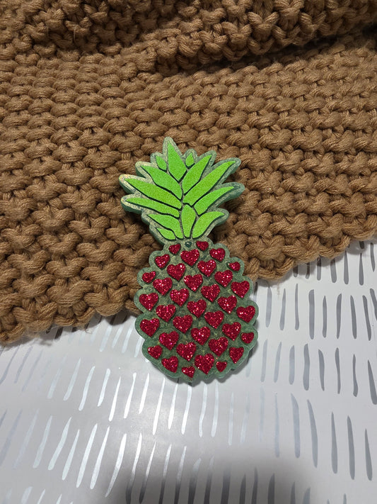 Pineapple with Hearts Car Freshie