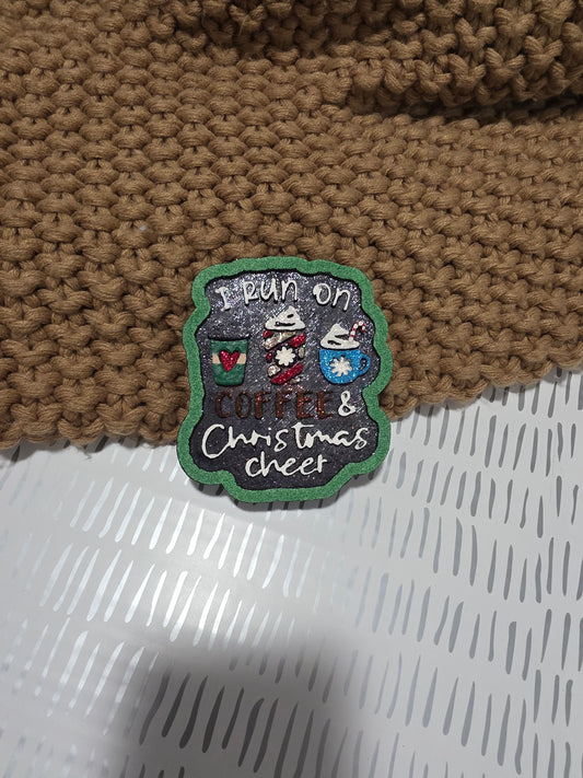 I Run on Coffee and Christmas Cheer Car Freshie