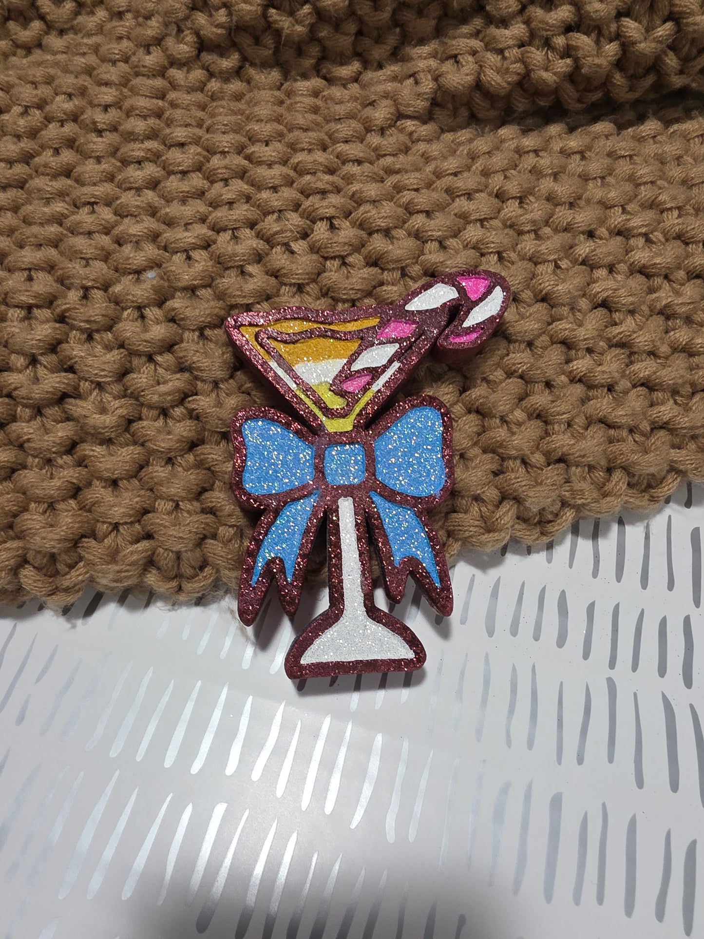 Martini and Bow Car Freshie