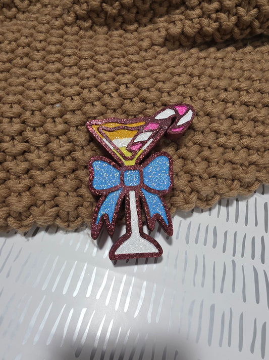 Martini and Bow Car Freshie