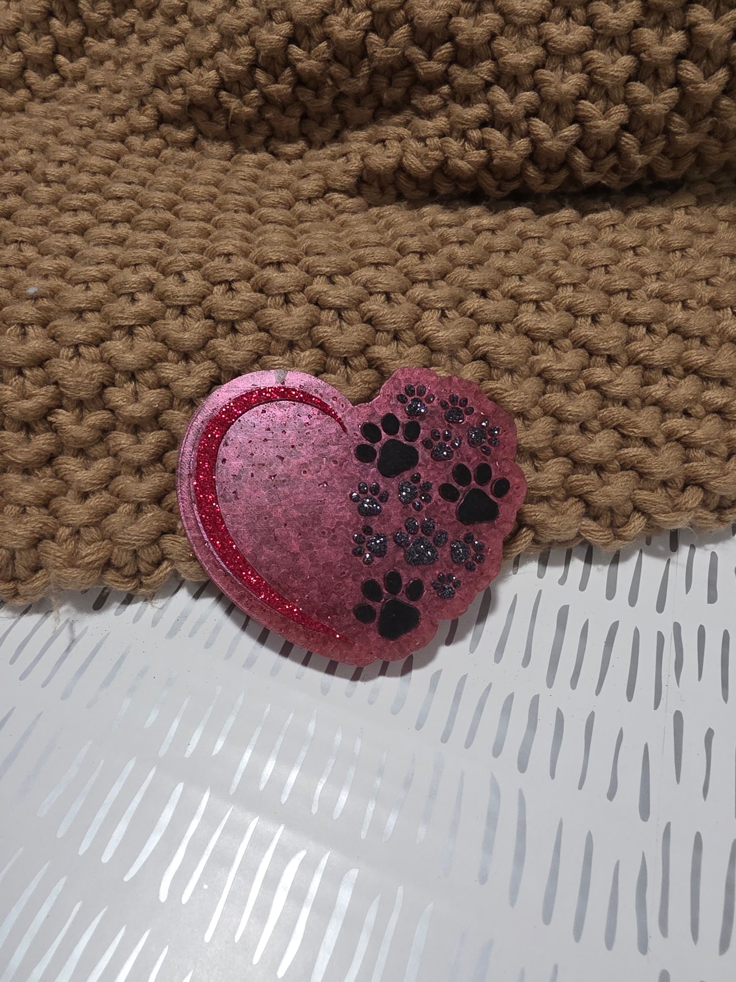 Heart Paw Print Car Freshie