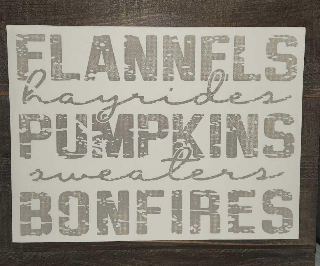 Flannels, Hayrides, Pumkins, sweaters and Bonfires