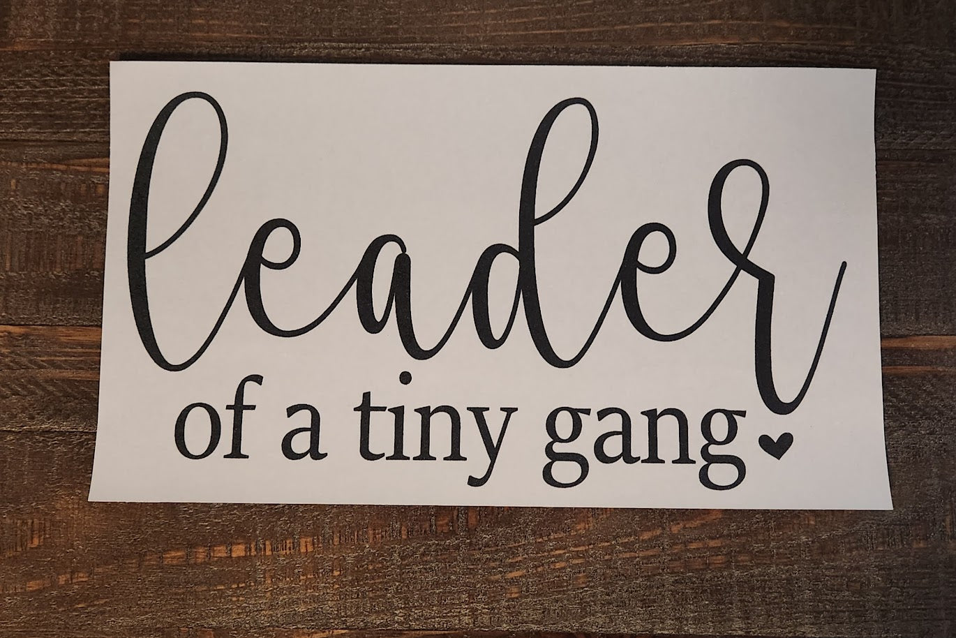 Leader Of A Tiny Gang