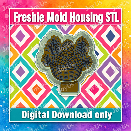 Pine Cone Basket | Freshie Mold STL File | Digital Download