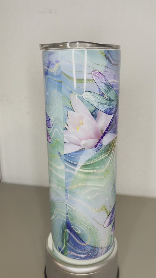 Dragonflies and flowers 20 oz Tumbler