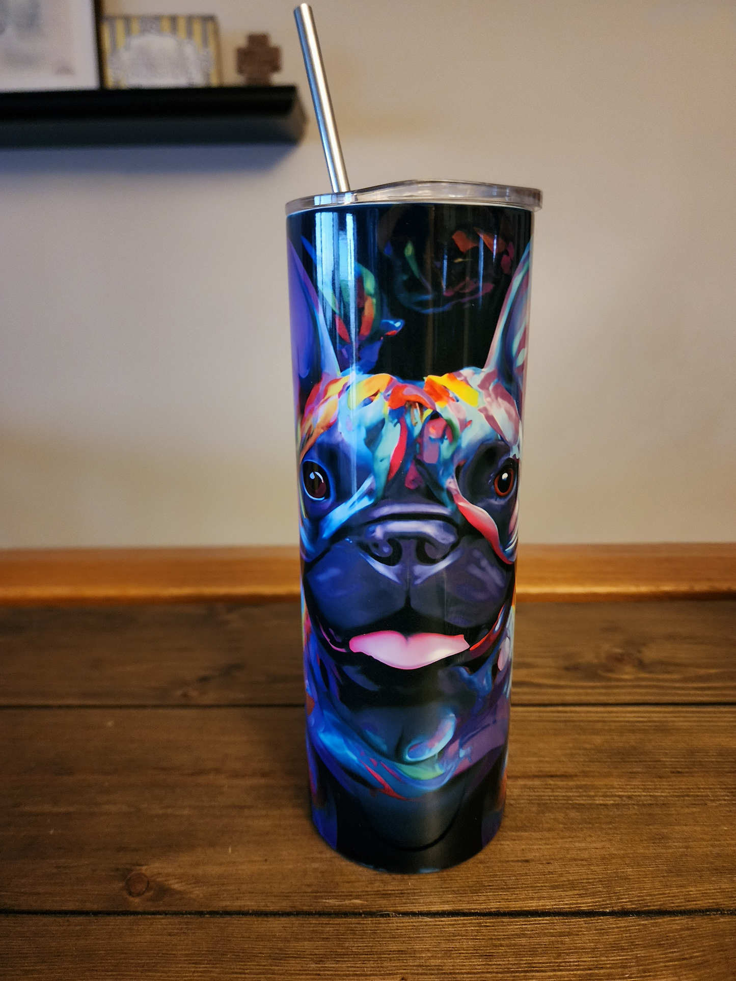 Watercolor Frenchie Tumbler 20 oz