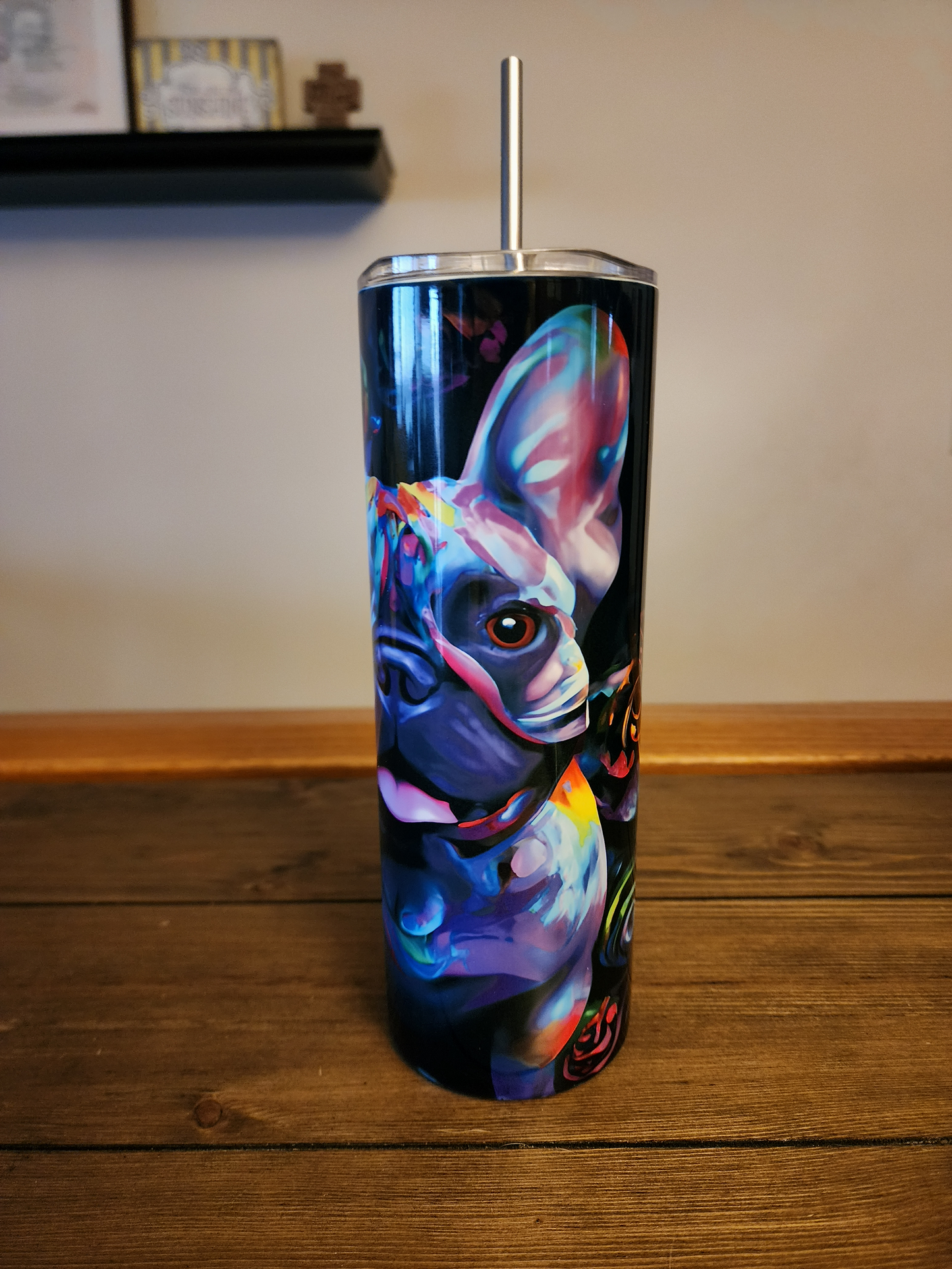 Watercolor Frenchie Tumbler 20 oz