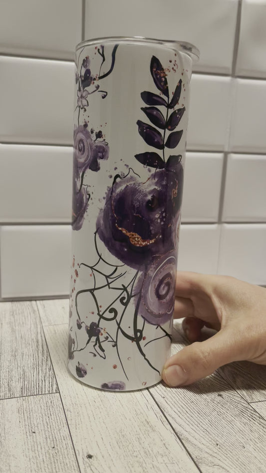 purple Flowers 20 oz Tumbler