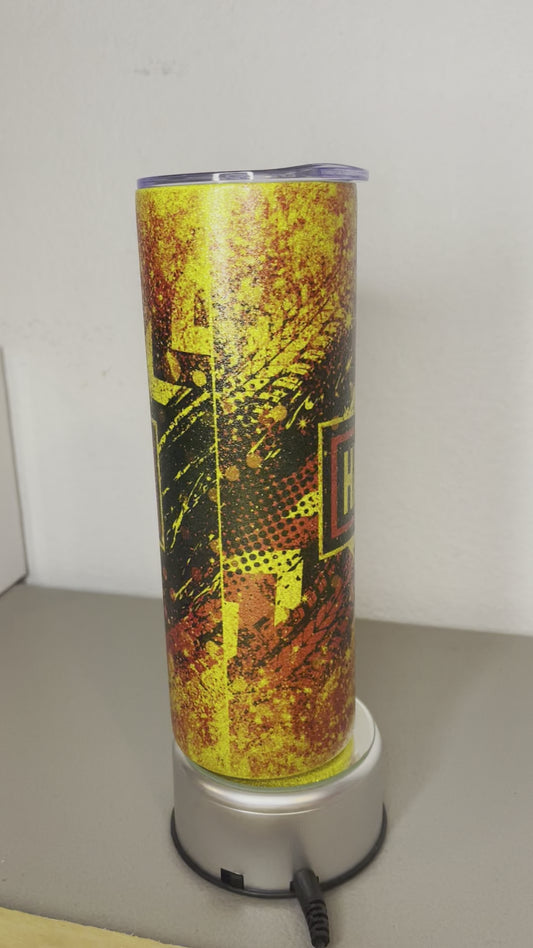 Gold Glitter Motorcycle 20 oz Tumbler